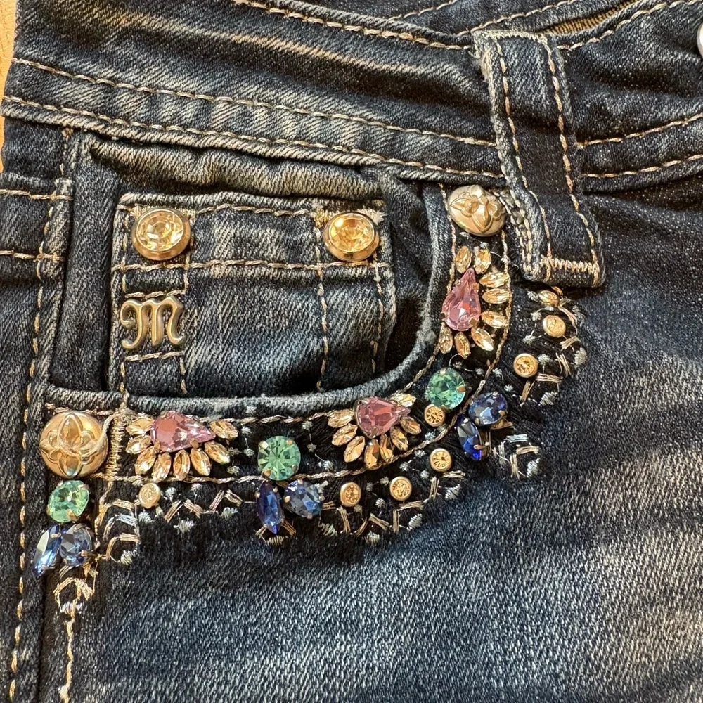 Miss Me Embellished Jewel Skinny Ankle Jeans - Picture 1 of 10